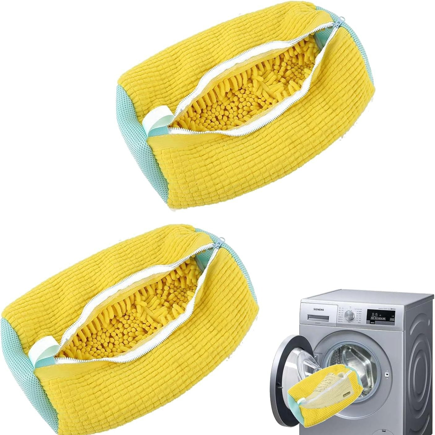 Self cleaning washing machine shoes bag
