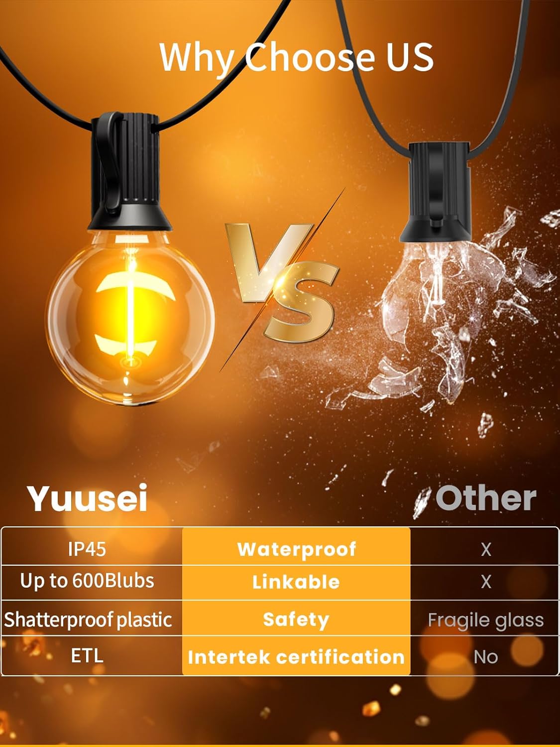 BrightLife Outdoor String Lights