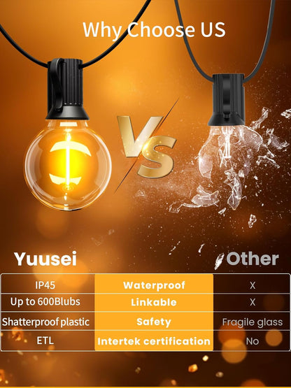 BrightLife Outdoor String Lights