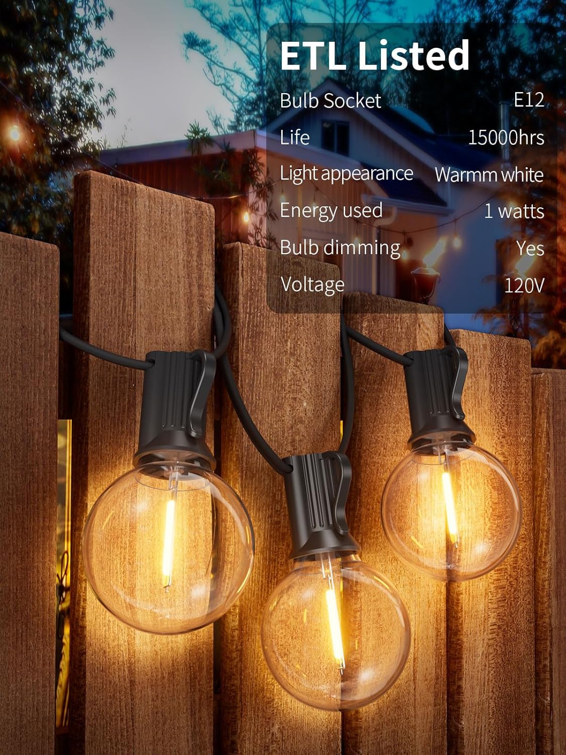 BrightLife Outdoor String Lights